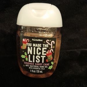 BBW CRUSED CANDY CANE "you made the nice list* pocketpac sanitizer